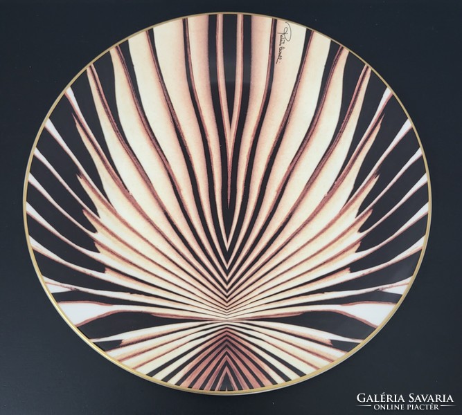 Plate, decorative plate roberto cavalli jungle theme, tiger, zebra