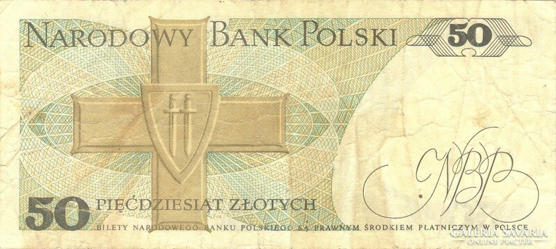 50 zloty zlotych 1986 Lengyelország