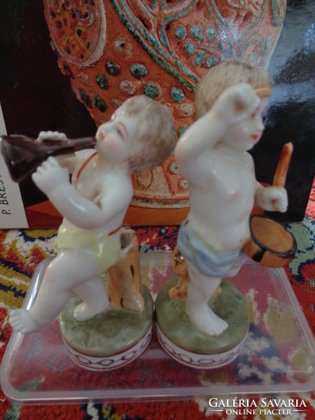 Antique musical porcelain figurines