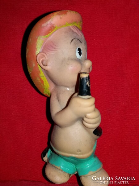 Antique warner bros silly tunes gentleman like firefighter toy rubber figure rare pictures
