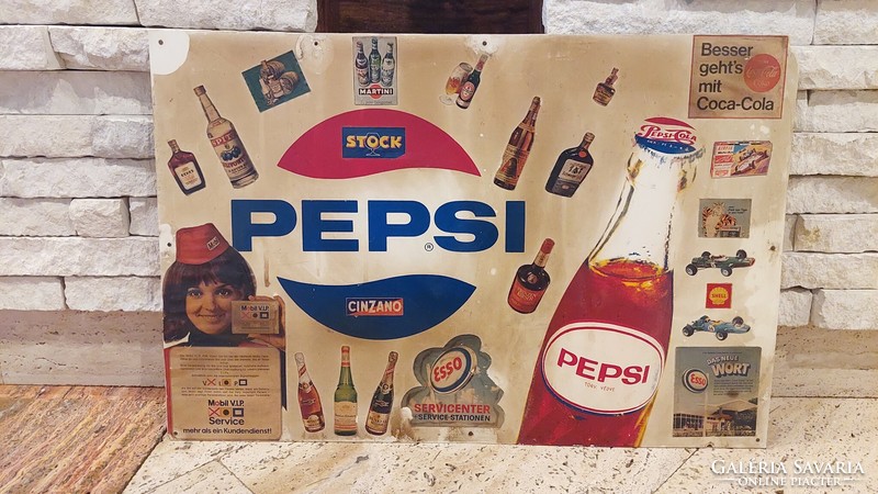 Pepsi cola advertising sign