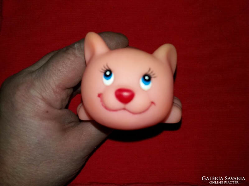 Retro tobacconist cute lying red bow cat cat toy rubber figure according to the pictures