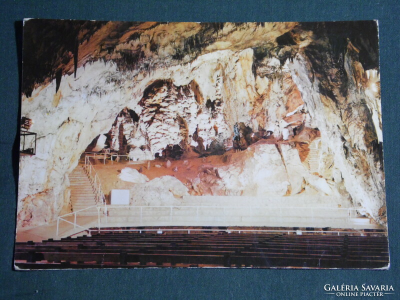 Postcard, aggtelek jósvafő, baradla stalactite cave, concert hall detail