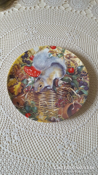 English coal port squirrel, porcelain decorative plate, wall decoration