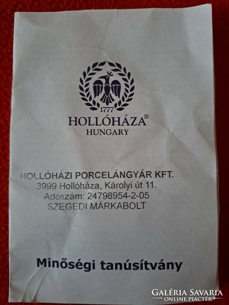 New, never used! Hollóháza blackberry pattern cake set in factory box