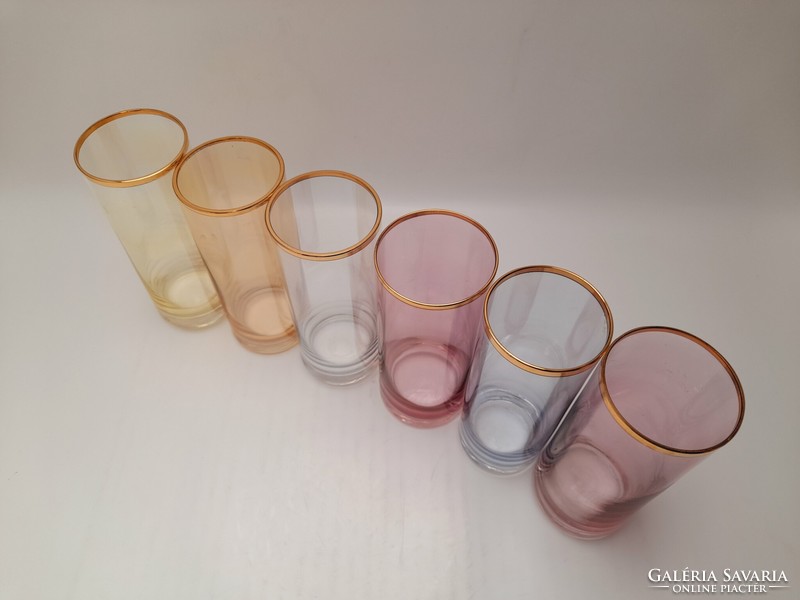 Retro colorful tumblers, 6 in one