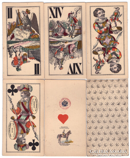 174. Tarokk kártya Piatnik Budapest Csengeri utcza 11. 1900 körül