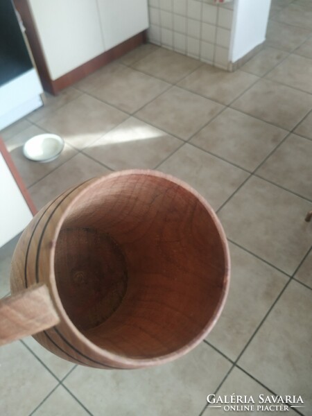 Retro wooden cup, beer mug for sale!