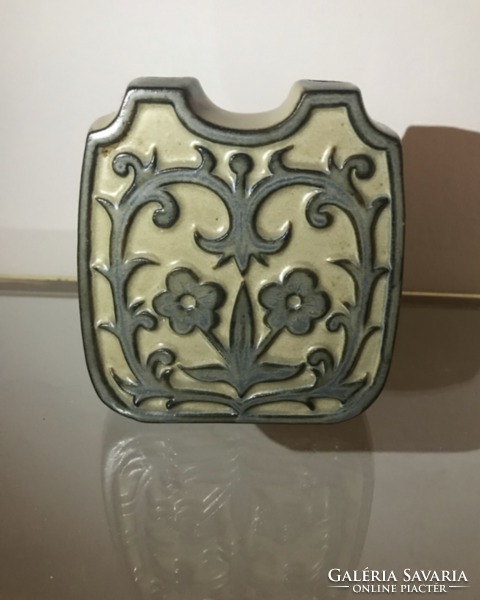 Art Nouveau relief ceramic vase