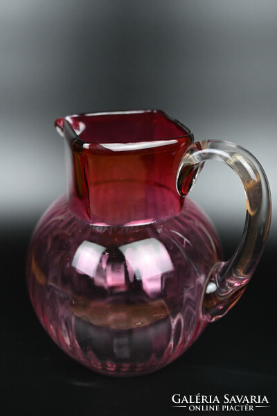 Pink glass jug
