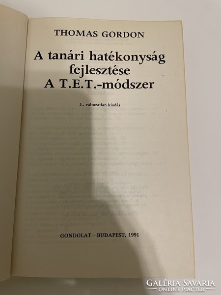 Thomas Gordon: TET - A tanári hatákonyság fejlesztése