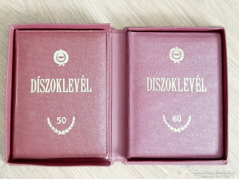 Decoration letter, gold letter 50 and diamond letter for 60 years, with the invitation and letter of delivery