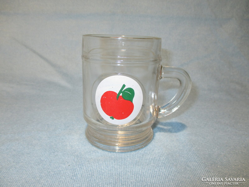 Ovis glass cup with apple sign