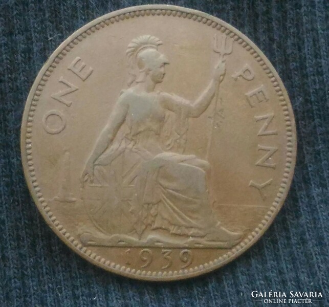 Anglia One penny 1939 - 0022