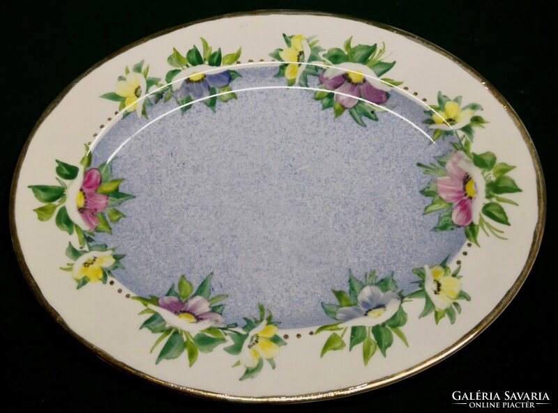 DT/375 – Vintage Royal Worcester kézzel festett, ovális porcelán tálaló