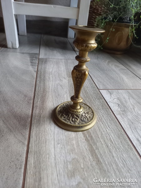 Luxurious antique copper candle holder (15x8 cm)