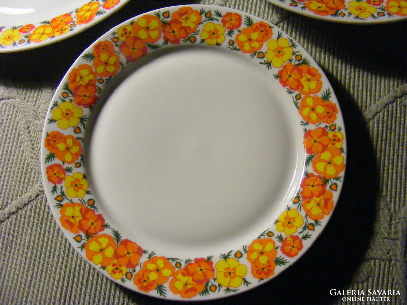 Retro pimpó flower pattern tableware set for 6 people - 25 pcs