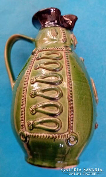 Miska jug green glazed ceramic