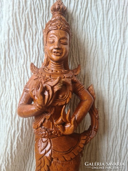 Sculptures made in Thailand, carved from tropical wood. 2 pcs