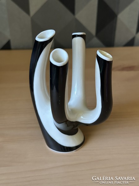 Lindner kueps bavaria modern futuristic porcelain vase, 13.5 cm