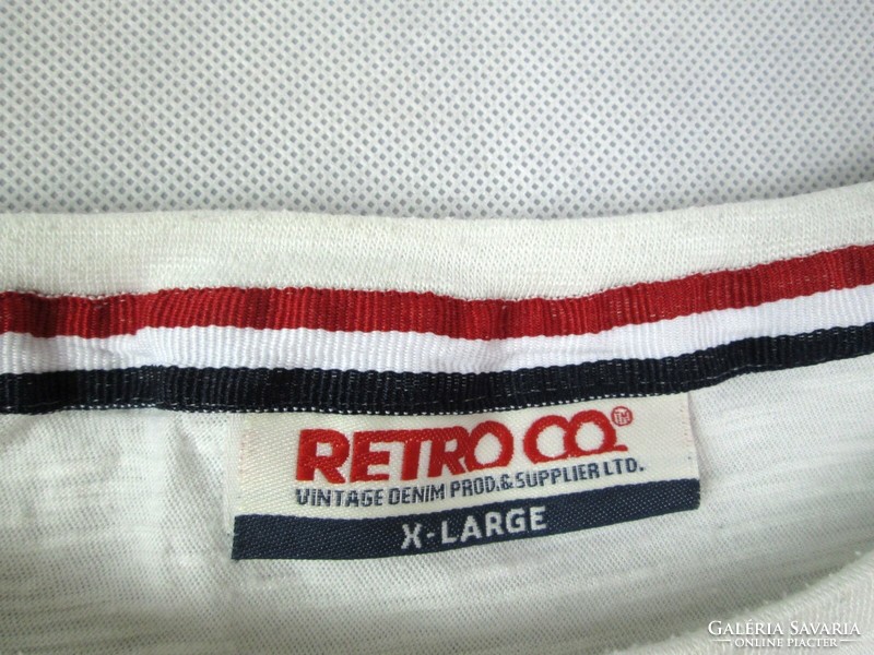 Original retro jeans (xl) short-sleeved women's t-shirt, light loose top