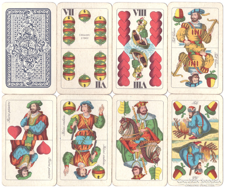 223. Magyar kártya Játékkártyagyár és Nyomda 32 lap 1975 körül