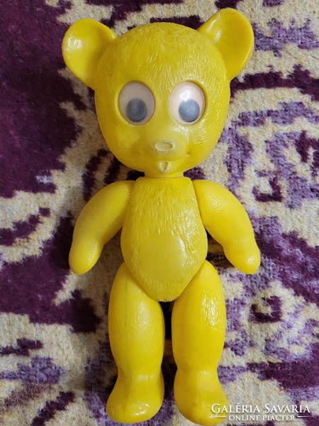 Old dmsz yellow plastic teddy bear