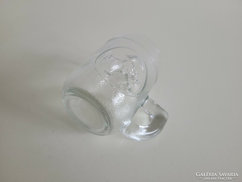 Régi rerto törpés üveg kis gyerek bögre füles pohár törpe mintás bögre