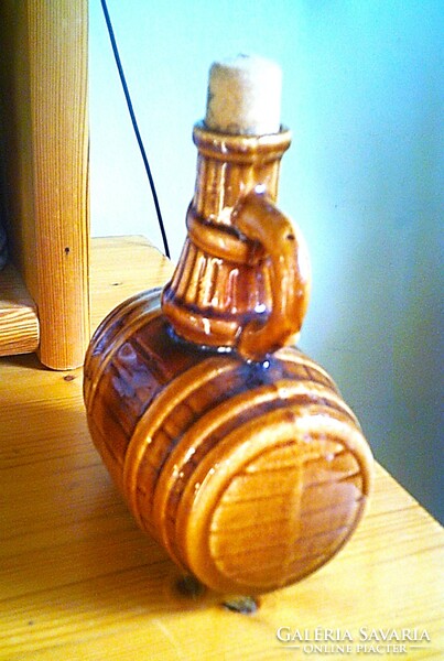 Old ceramic serving jug, small wine barrel