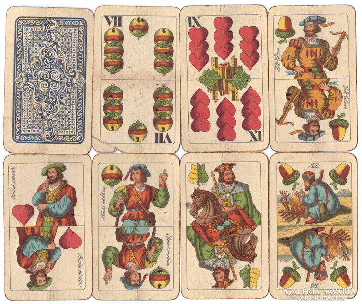 222. Magyar kártya Játékkártyagyár és Nyomda 32 lap 1975 körül