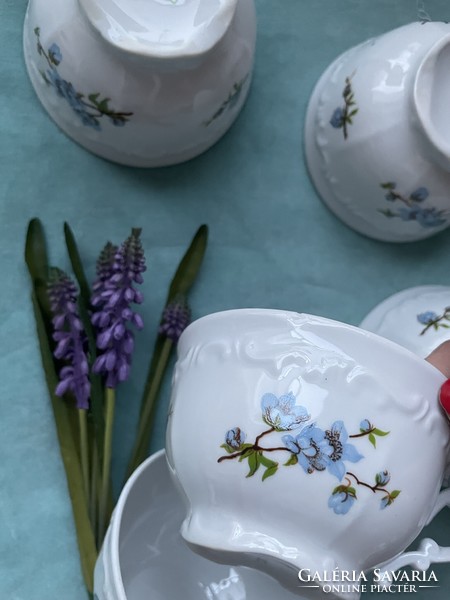 Zsolnay porcelain, tea cup with blue peach blossom pattern
