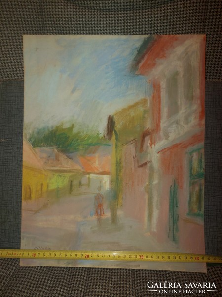 Pastel painting by Miklós Göllner, 35x42 cm