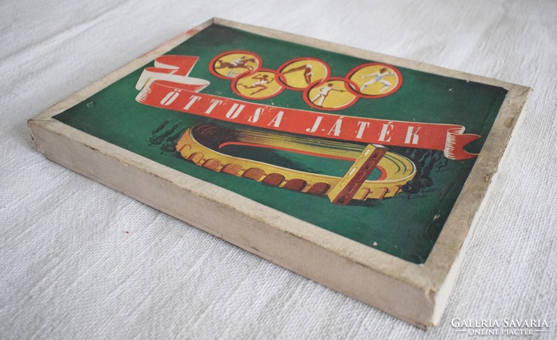 Öttusa társasjáték labdarúgás autoverseny régi játék táblák 50 - 60-as évek , hiányos vegyes