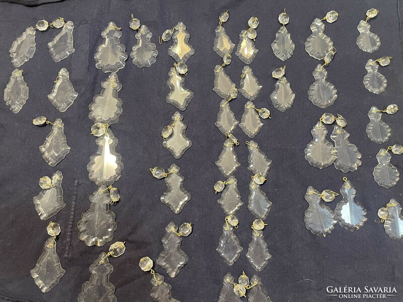 Eredeti antik üveg kristály csillár függők
