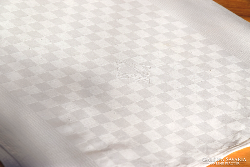 Old art deco damask napkin towel tea towel tablecloth set 4 pcs lm 90 x 48