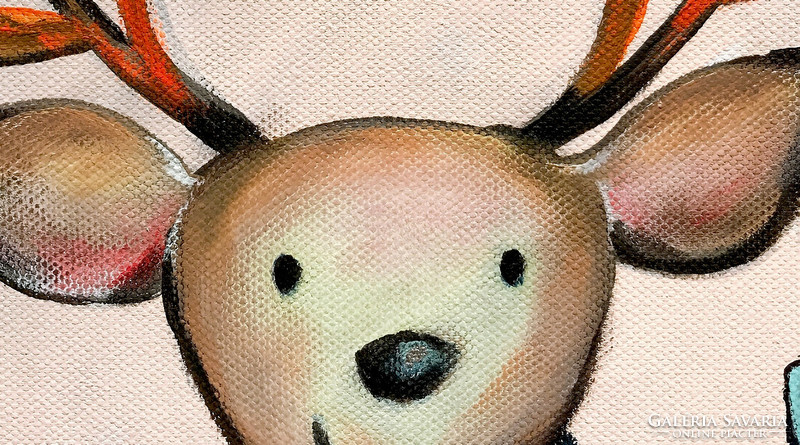 Rudolf - akrilfestmény - 58 x 24 cm