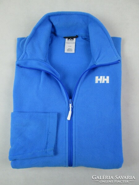 Original helly hansen (s) light blue women's fleece outdoor pullover cardigan