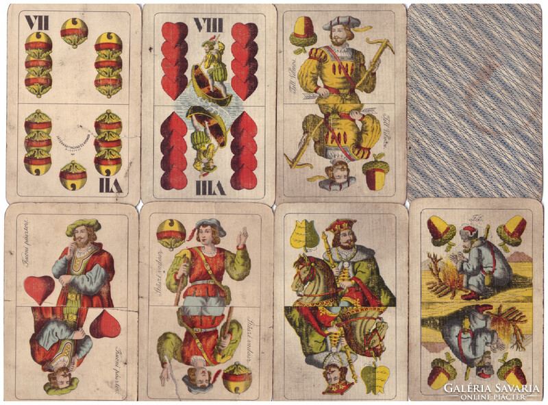 206. Hungarian card playing card factory and printing house 32 sheets around 1955