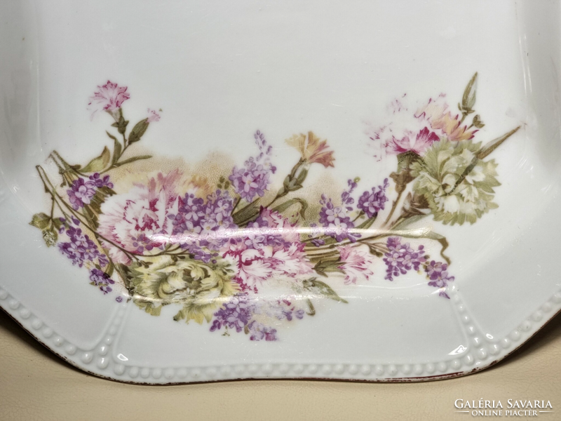 Old 8-angled, beautiful organza porcelain bowl/plate