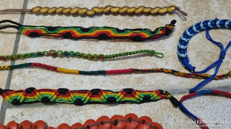 Pack of 18 African and Oriental braided bracelets