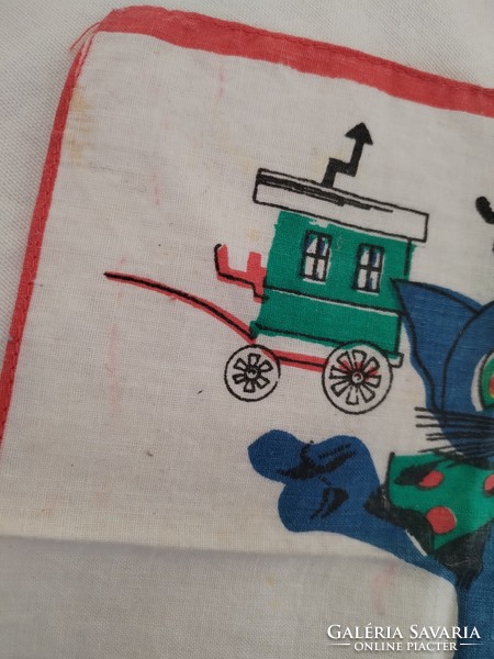 Gyermek, textil zsebkendők - a 70 - es évekből/ 2 db