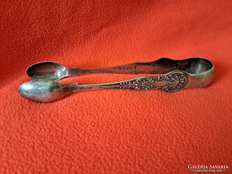 Antique silver-plated sugar tongs, sugar tongs 15.5 cm.!