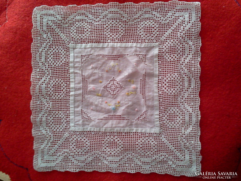 Antique handkerchief - ticket handkerchief - tablecloth