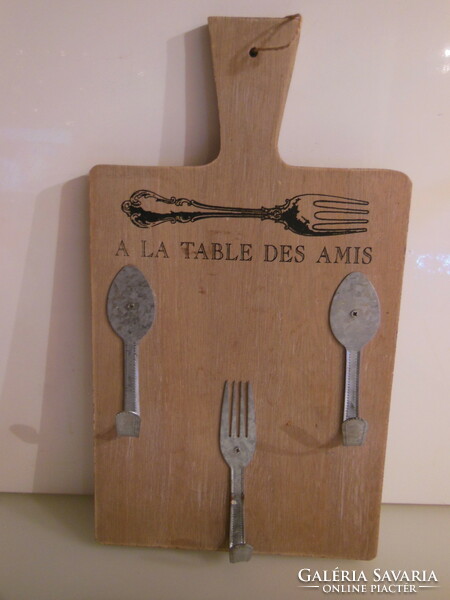Hanger + 3 pcs - wooden cutlery - 35 x 20 x 5 cm - 20 x 4 cm - Austrian - perfect.