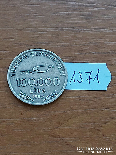 TÖRÖKORSZÁG 100000 LÍRA 1999 Réz-Cink-Nikkel  1371