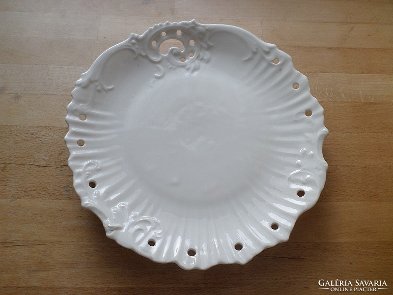 Antik szecessziós fehér porcelán tál tányér 25,5 cm