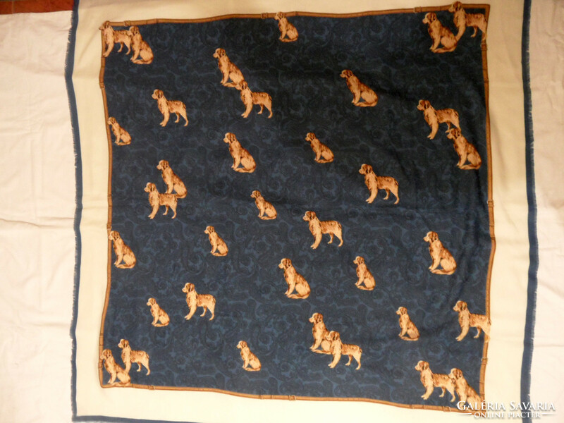 Women's scarf with a larger dog pattern