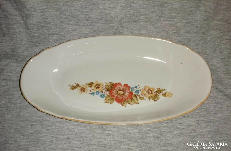 Retro porcelain flower pattern tray 12.5*26 cm (a8)