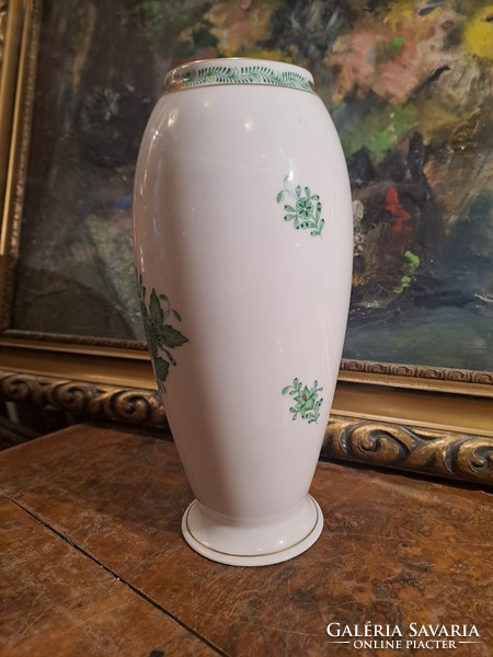 Herend green apponyi vase 22 cm