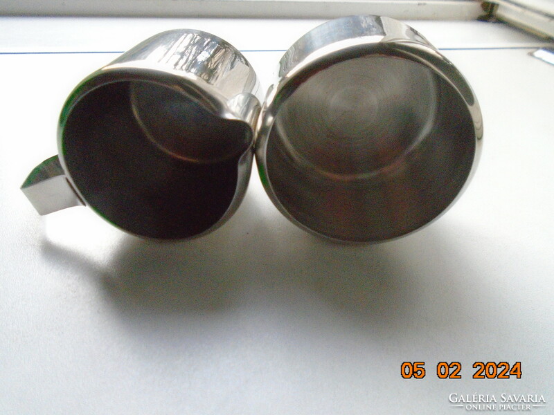 Brand new stainless steel milk pourer and sugar holder with label